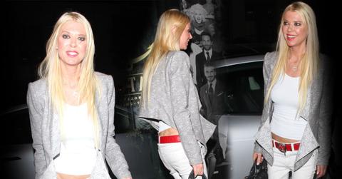 Tara Reid Scary Skinny Legs White Jeans Red Boots