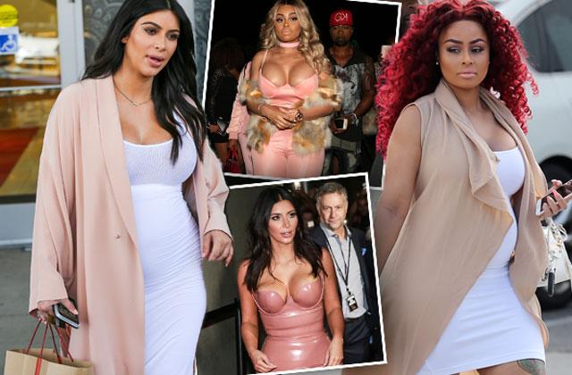 //kim kardashian blac chyna pregnancy baby bump battle latex pp