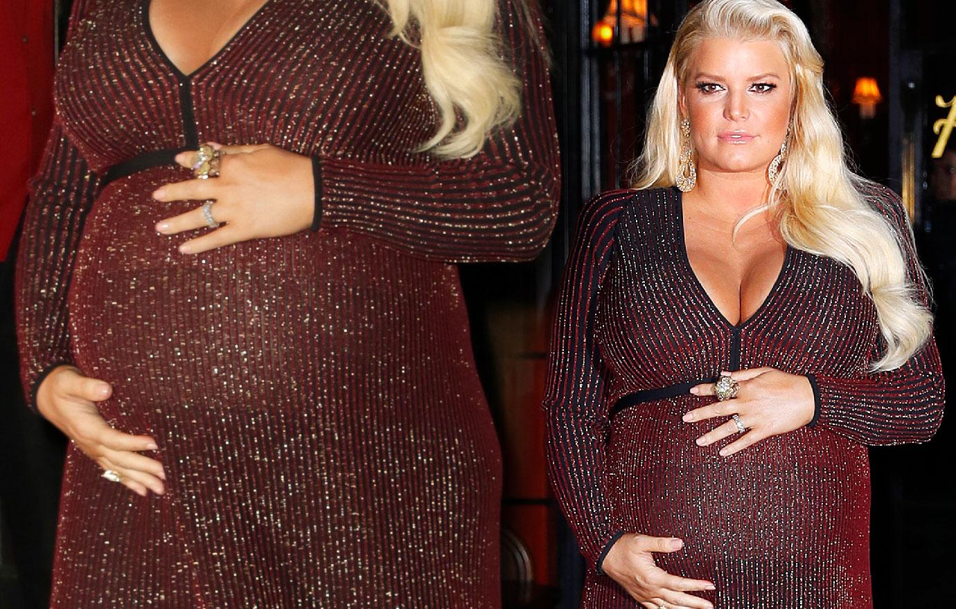 Pregnant Jessica Simpson Baby Bump LAX