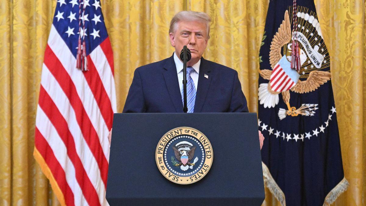 Donald Trump was mocked for appearing to say 'candicy' instead of 'candidacy.'
