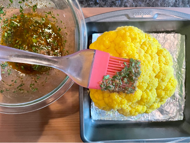 Dr. Igor’s Middle Eastern Whole Roasted Hemp Heart Cauliflower Recipe