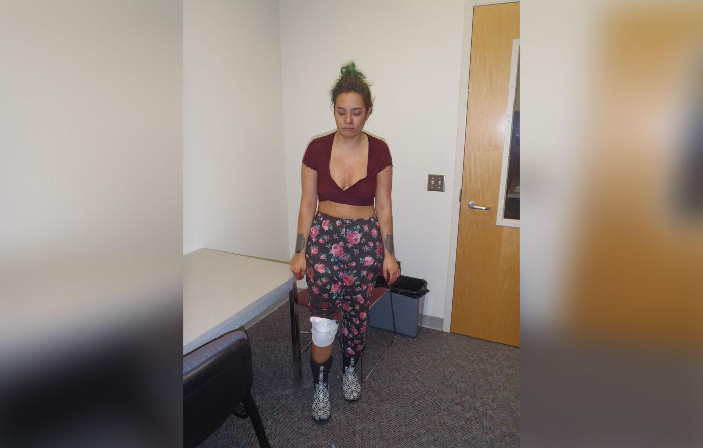 //woman stabbed boyfriend samurai sword bloody photos