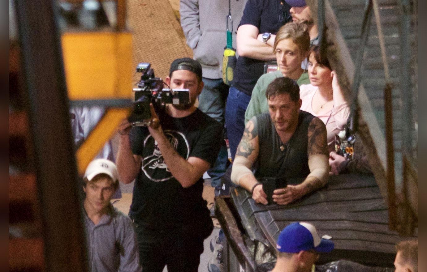 Tom Hardy Falls On The Set Of Venom