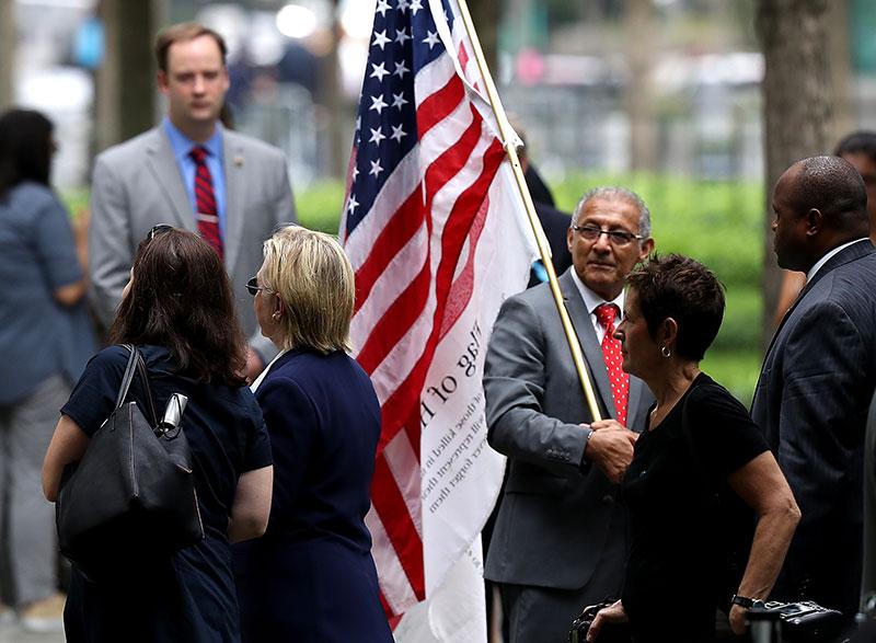 Hillary Clinton Stroke glasses 911 memorial