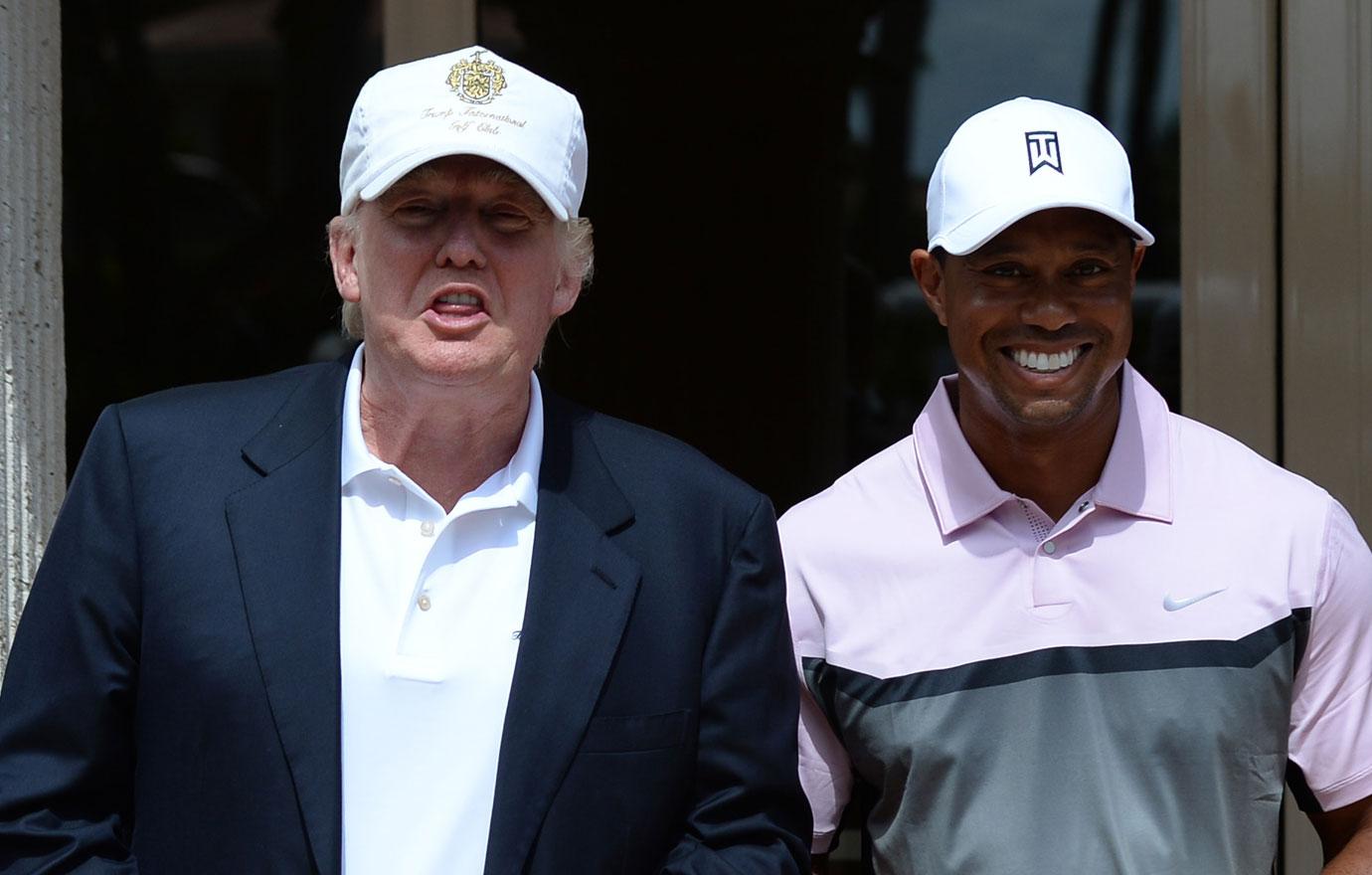 Donald Trump Plays Golf With Tiger Woods