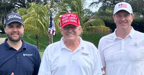 Photo of JD Vance, Donald Trump, and Eric Schmitt.