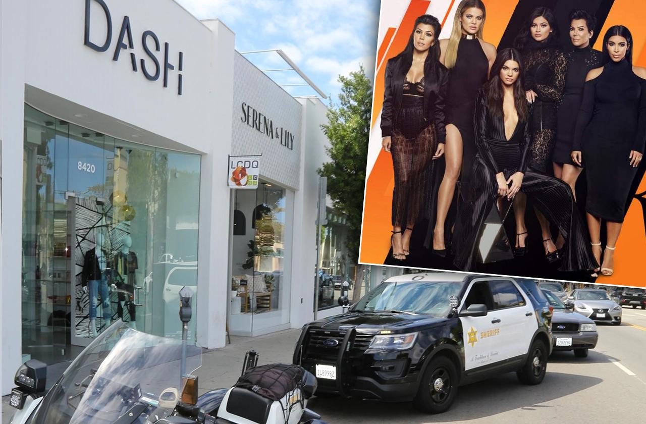 kardashian store dash robbery gun threat crime scene