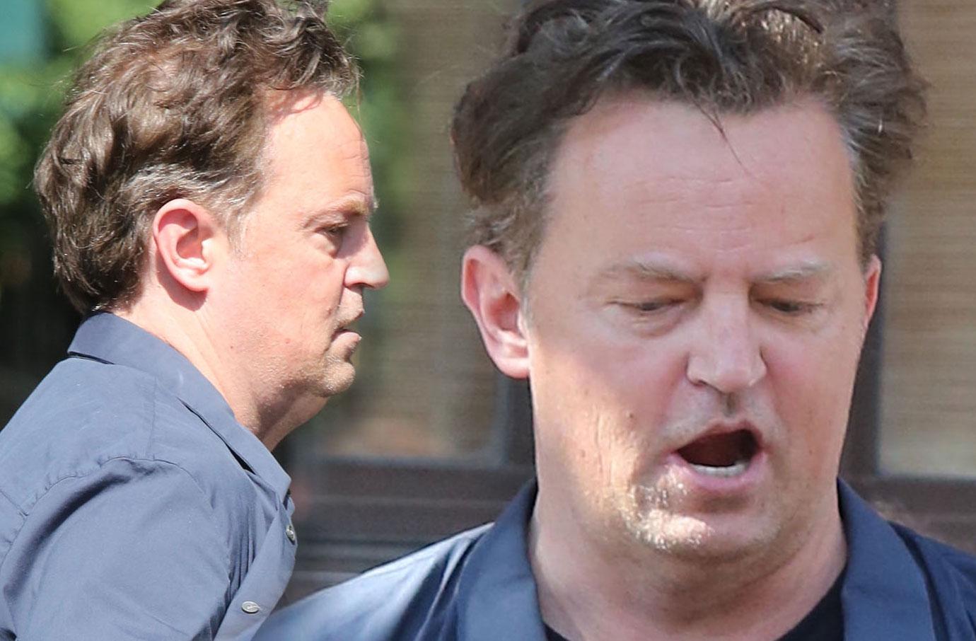 Matthew Perry Looks Disheveled Leaves Play In NY