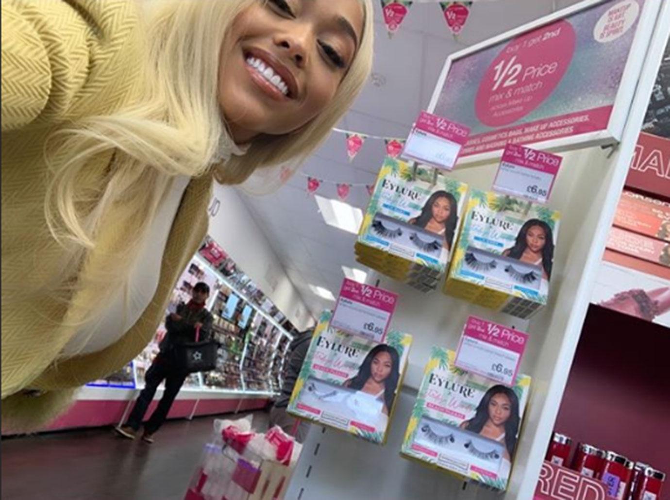 Jordyn Woods Launches Cosmetic Eyelash Company London Photos