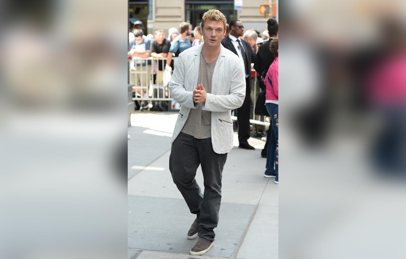 Nick Carter Looks Serious Walking Outside Build Series Feud With Brother Aaron