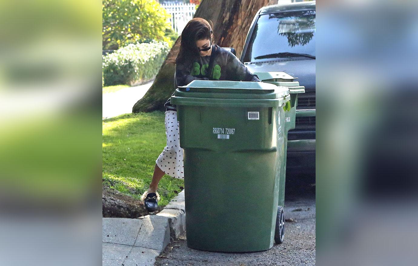 Vanessa Hudgens Takes Out Trash