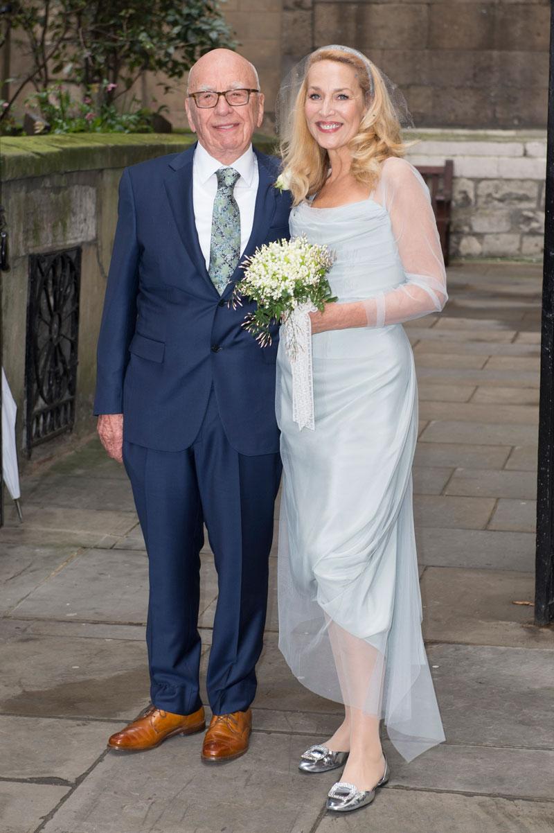 Rupert Murdoch & Jerry Hall Wedding Photos -- Mick Jagger Unhappy