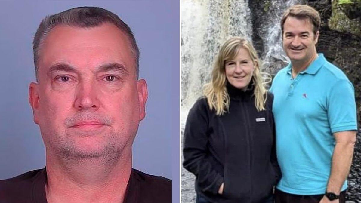 Mugshot of Vance Boelter, Photo of Melissa Hortman, Mark Hortman
