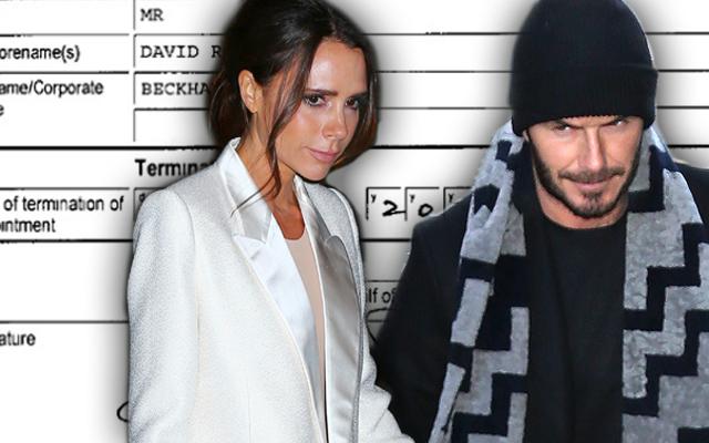 Victoria Beckham David Beckham Divorce Rumors Business Paperwork