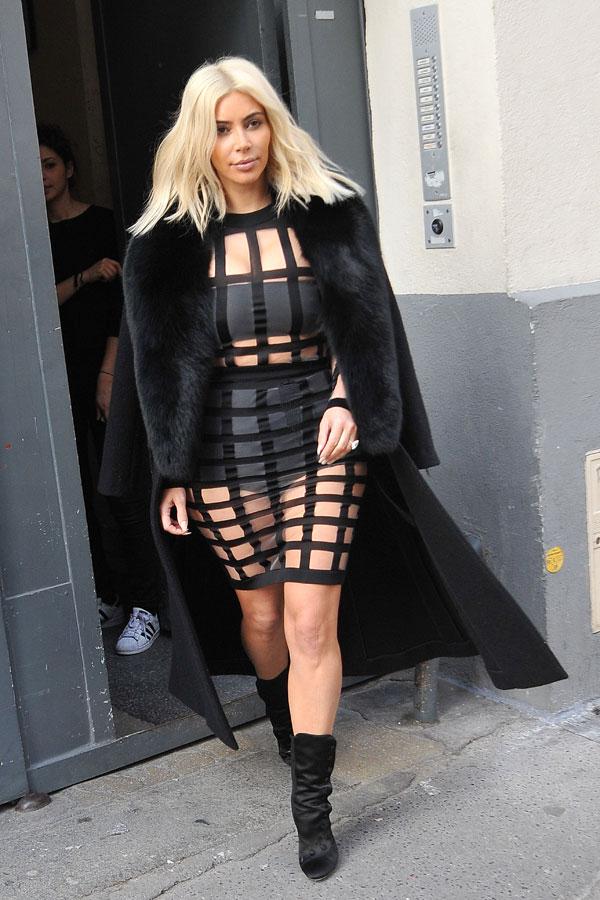 Bondage Blonde Kim Kardashian Wears A Fifty Shades Of Grey Inspired