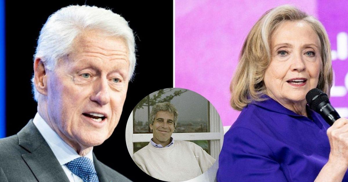 Composite photo of Bill Clinton, Jeffrey Epstein and Hillary Clinton