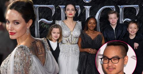 Angelina Jolie Brings Her Brood To Maleficent Premiere In London, Inset Of Maddox Jolie-Pitt