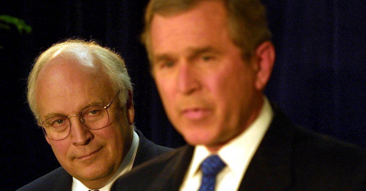 Photo of Dick Cheney and George W. Bush