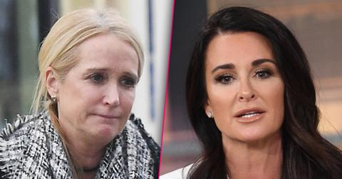 Kyle Richards Closeup Looking Worried Split With Kim Richards Looking Sad