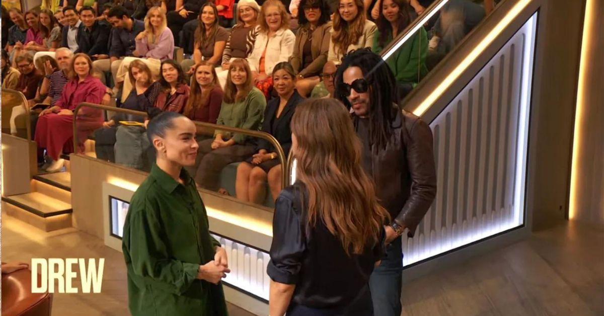 Zoe Kravitz, Lenny Kravitz and Drew Barrymore