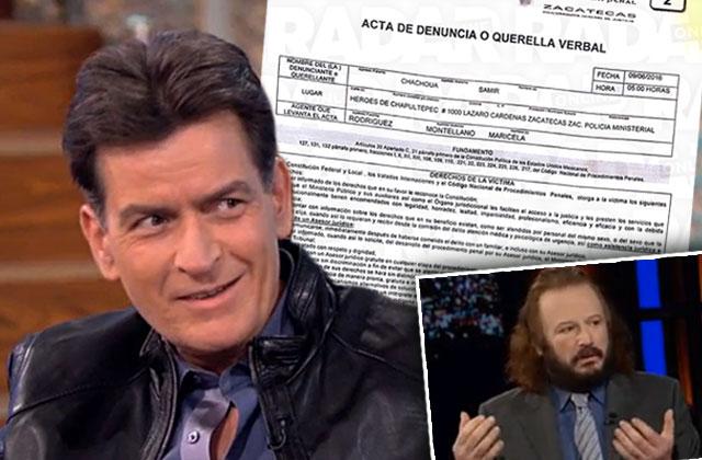 charlie sheen hiv doctor police report thug attack mexico