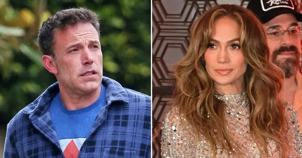 Composite photo of Ben Affleck nd Jennifer Lopez