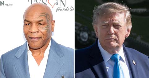 split image of Mike Tyson and Donald Trump