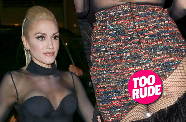 //gwen stefani butt wardrobe malfunction flash fishnet