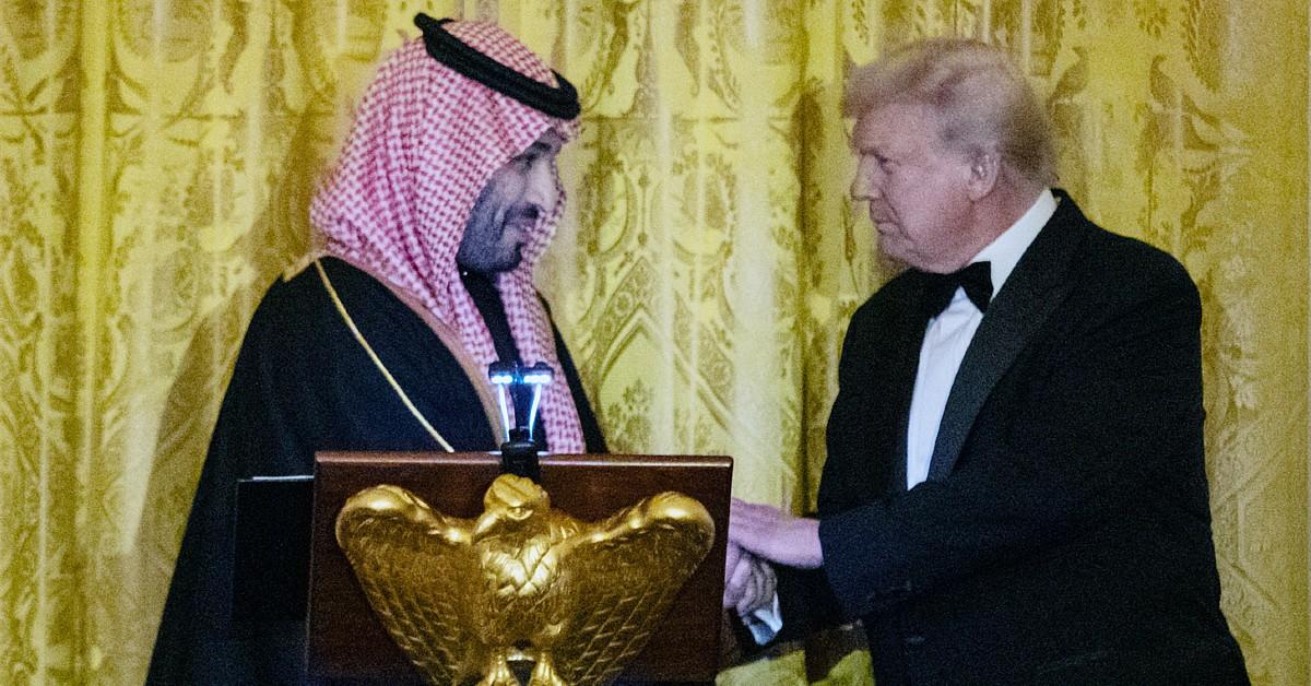 Photo of Donald Trump and Mohammed bin Salman