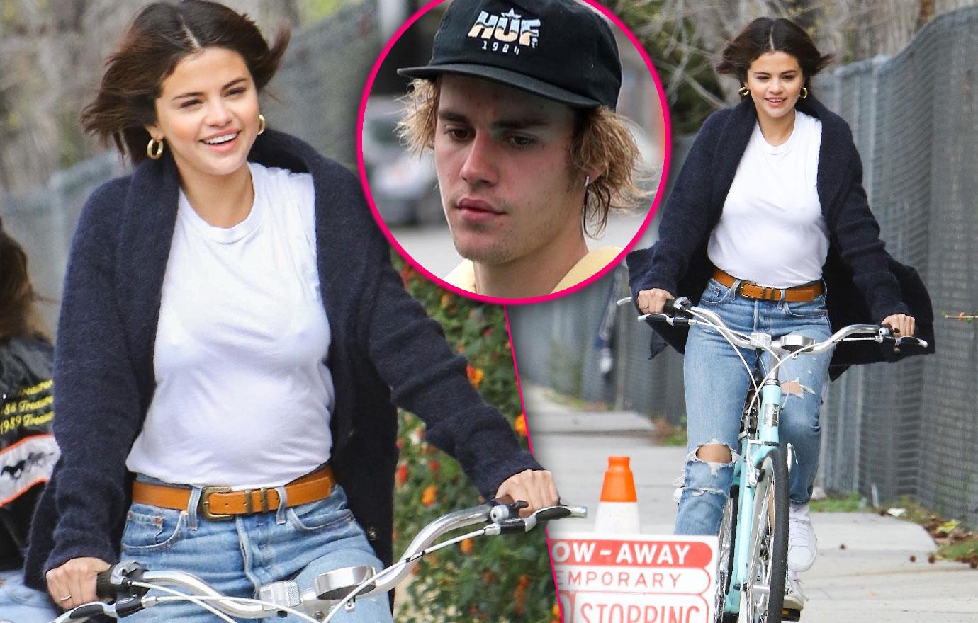 //selena gomez smiles on bike ride pp