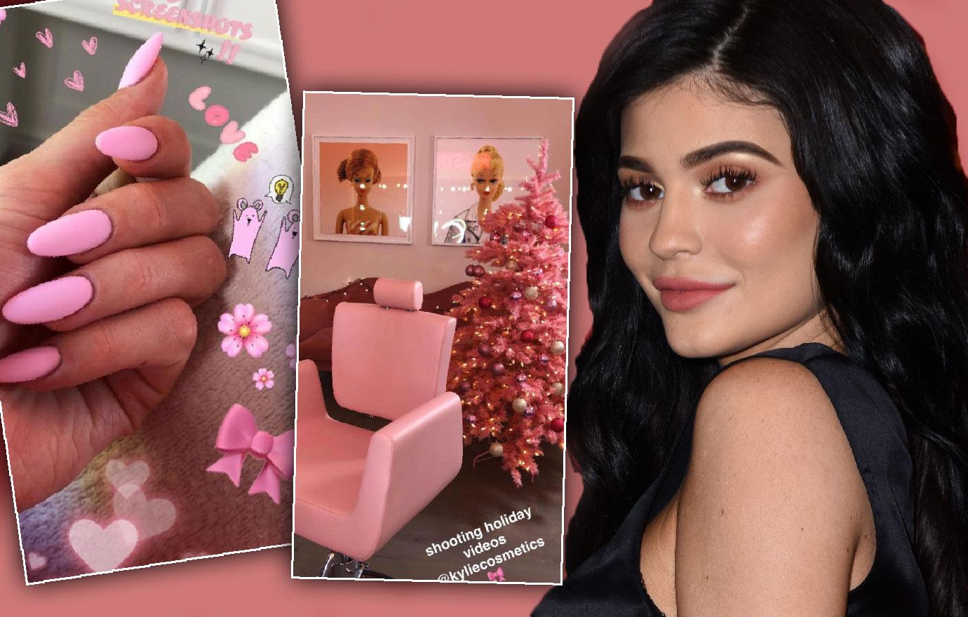 Kylie Jenner Drops Girl Baby Hints Pink Social Media