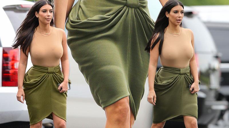 Kim Kardashian Can't Be Contained! See Her Body Busting Out Of Skintight  Shapewear