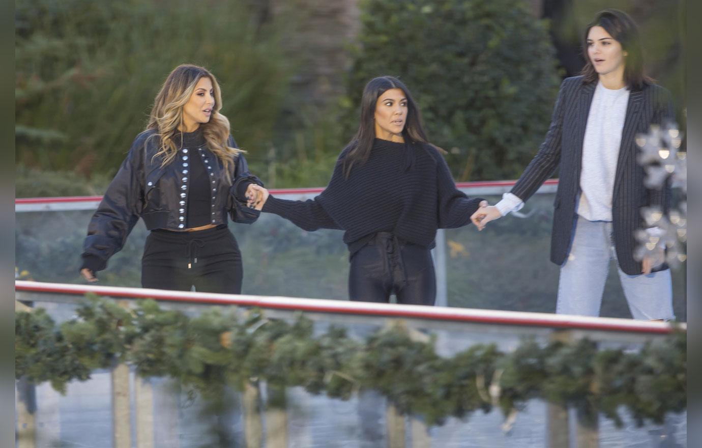 Kourtney Kardashian Kendall Jenner Hit Ice Rink