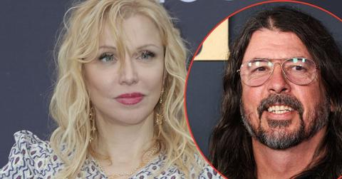 Split photos of Courtney Love and Dave Grohl