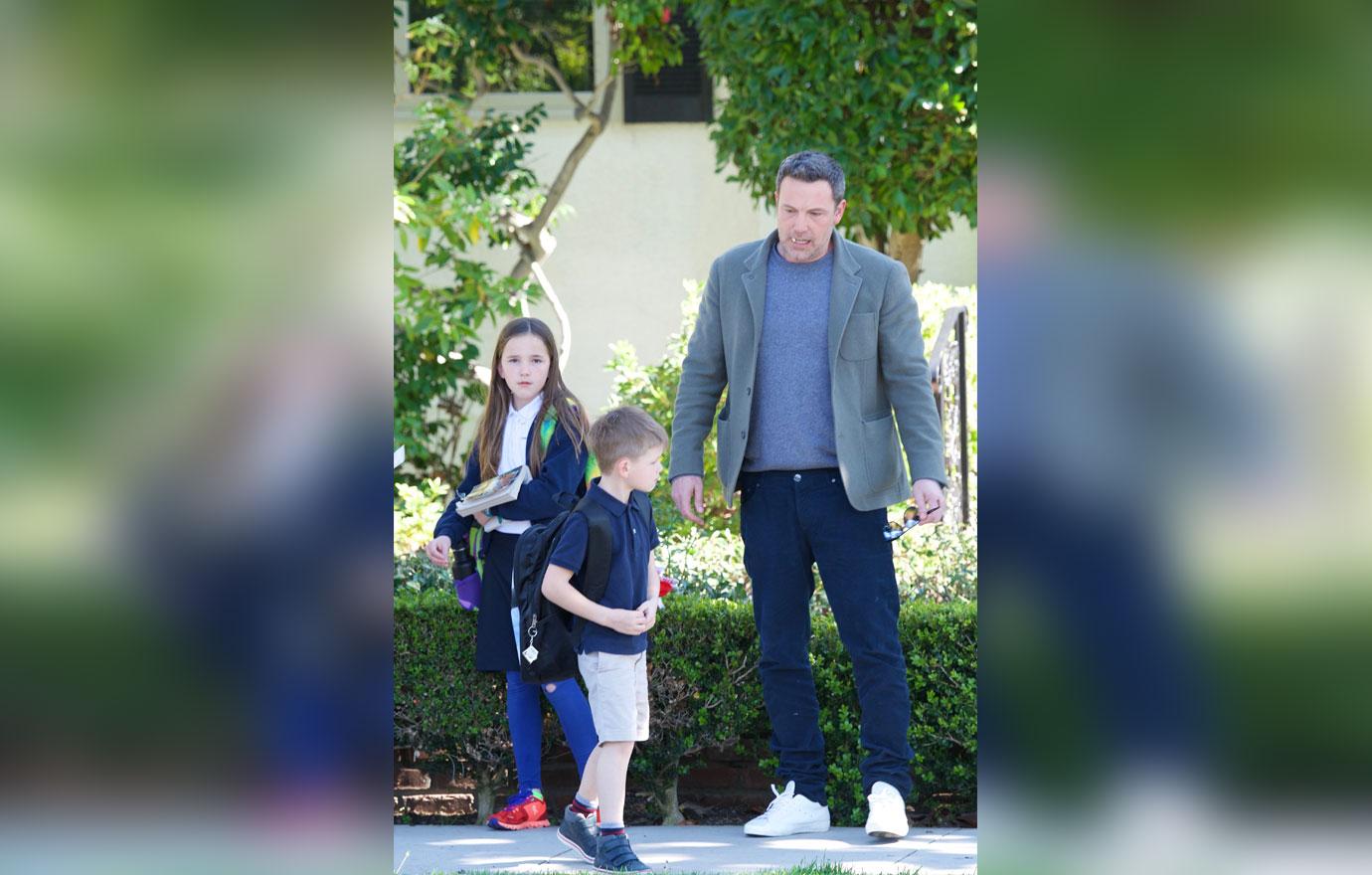 Ben Affleck Takes Son Samuel To School