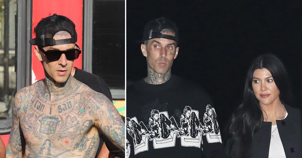 Travis Barker Gets New 'Kourtney' Tattoo, As Kardashian Gets Flirty On