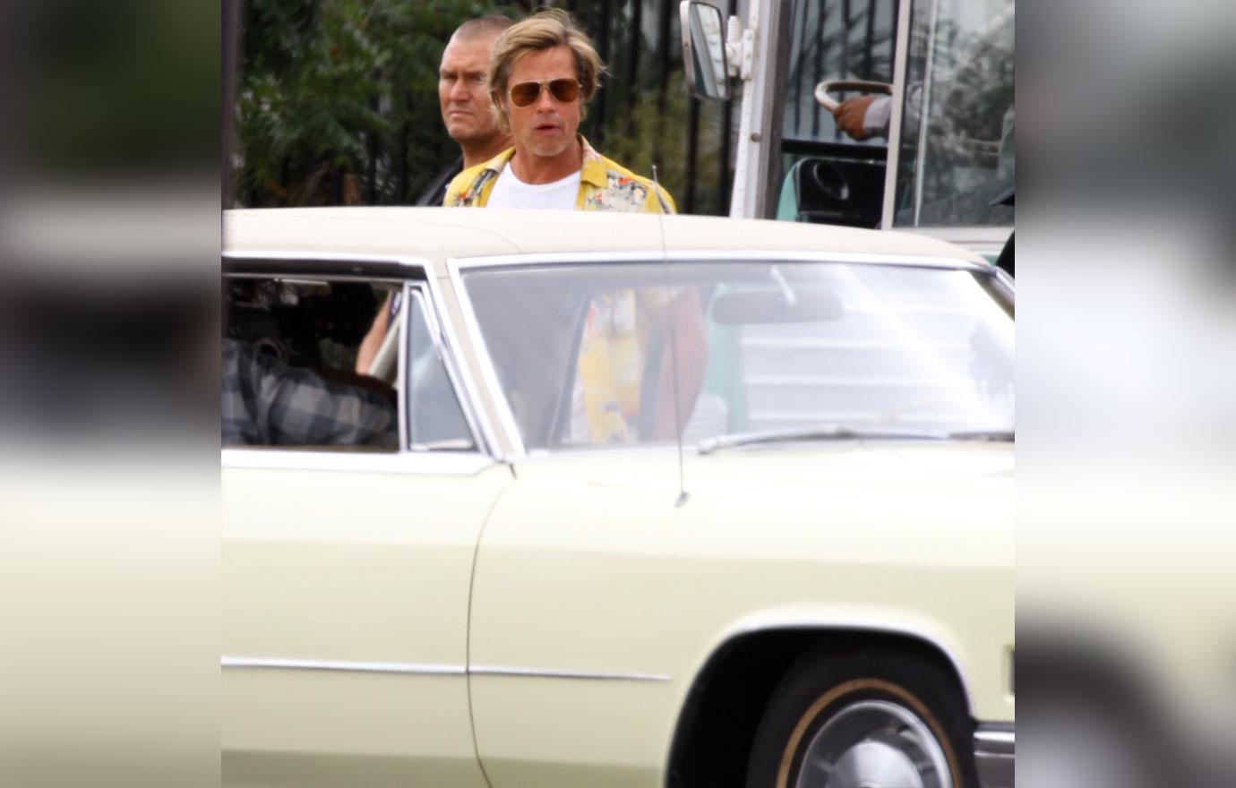 //brad pitt shoots scenes for new movie photos