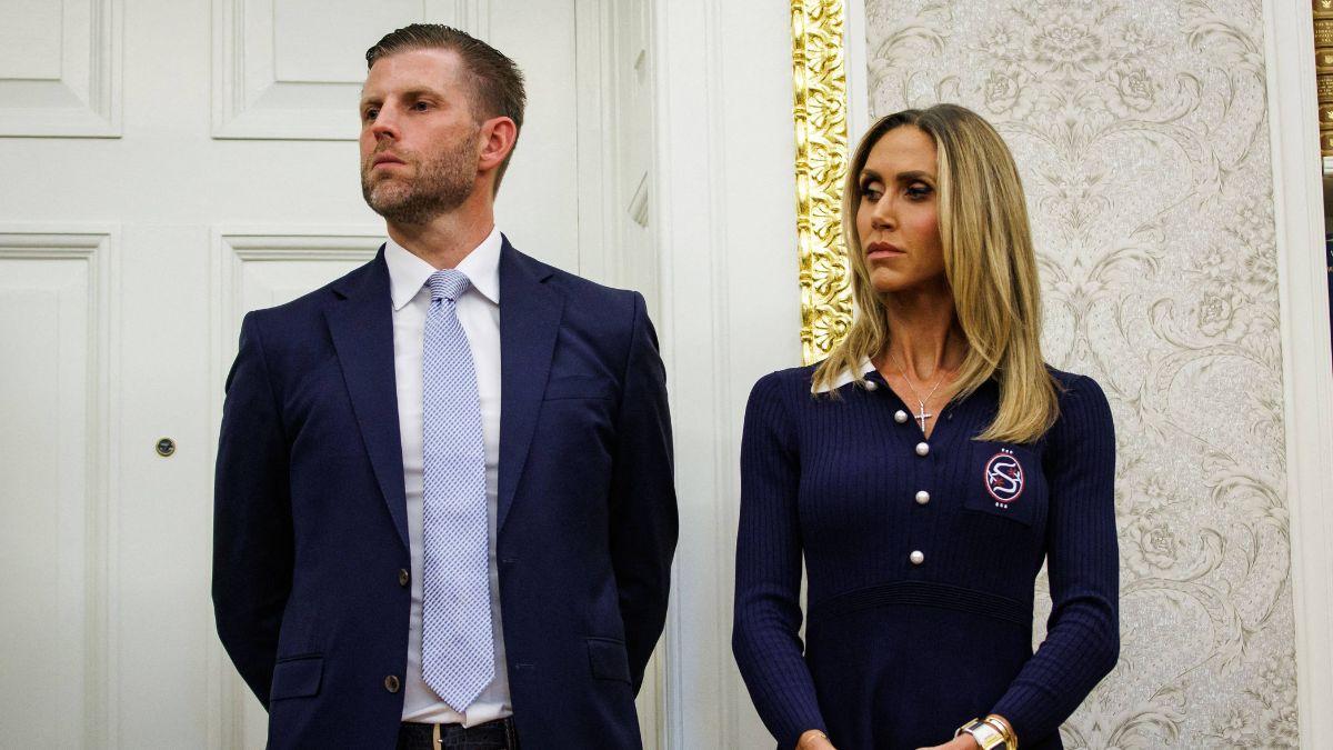 A photo of Eric Trump and Lara Trump