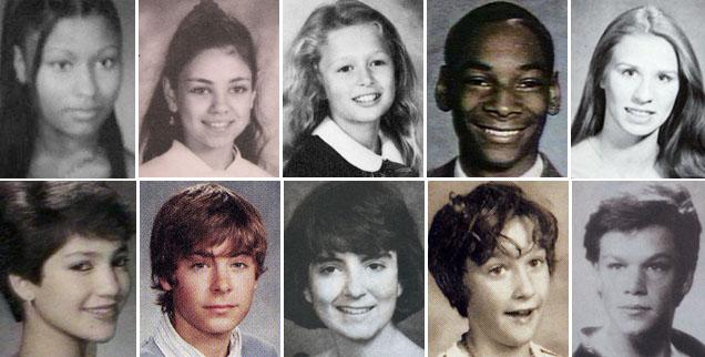 celebrities high school yearbook