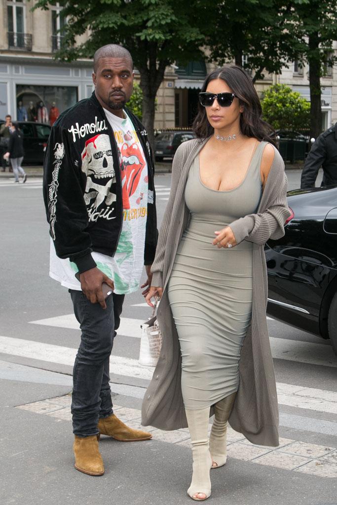 //kim kardashian baby weight loss boobs dress