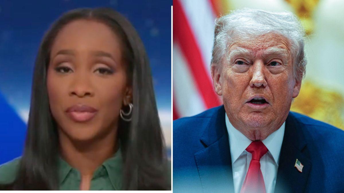 split image of Abby Phillip and Donald Trump