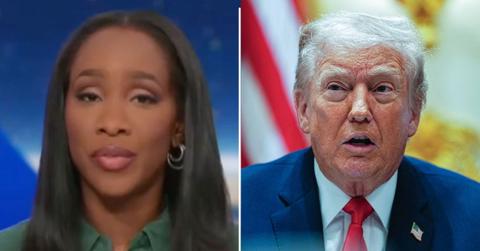 split image of Abby Phillip and Donald Trump