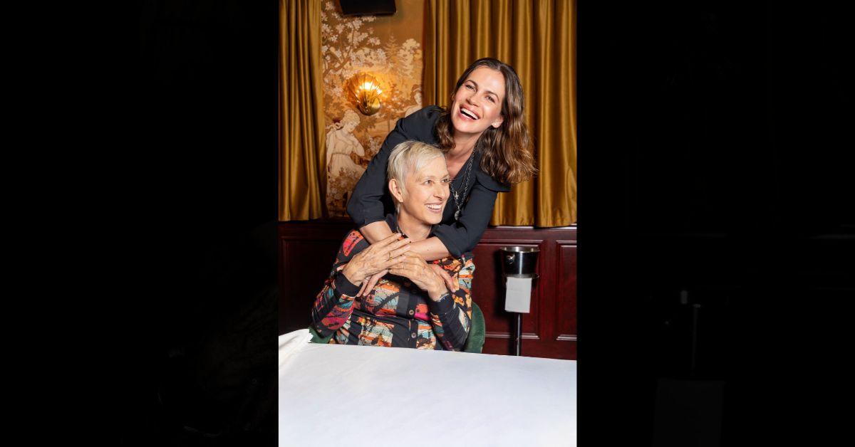 Photo of Julia Lemigova and Martina Navratilova