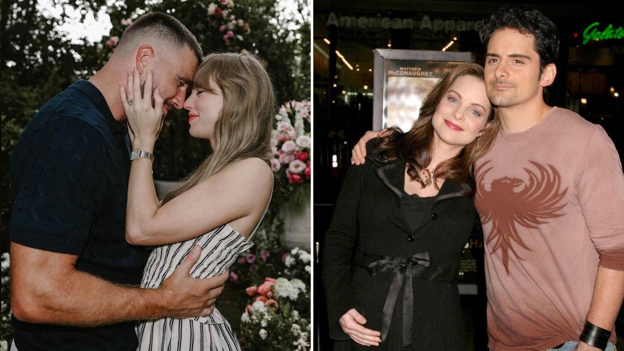 Image Of Taylor Swift-Travis Kelce and Brad Paisley-Kimberly Williams-Paisley