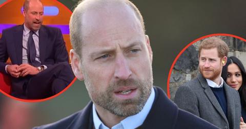 Split photos of Photo of Prince William. Prince Harry and Meghan Markle