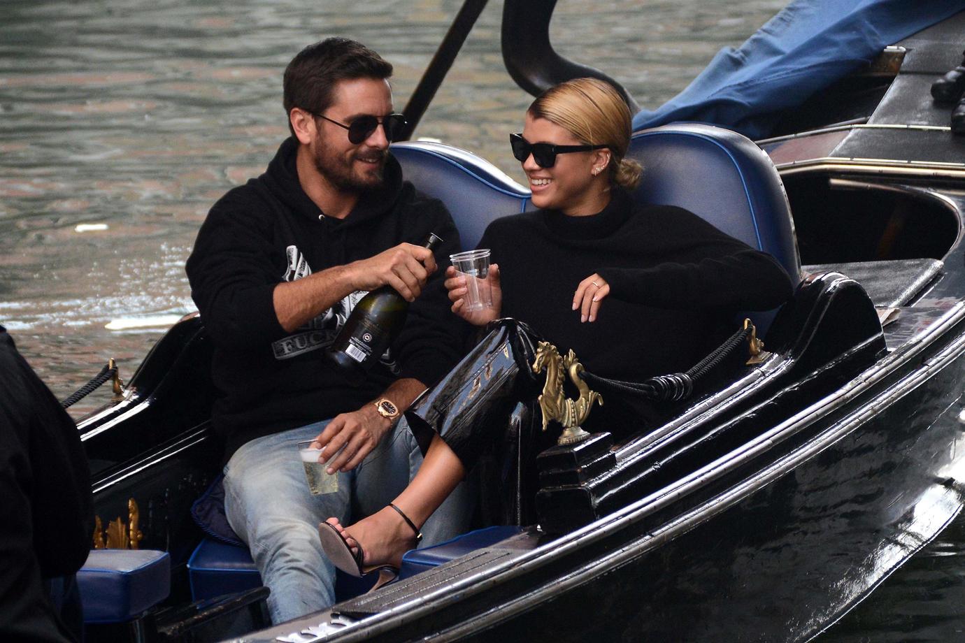 Scott Disick Sofia Richie Kissing Venice