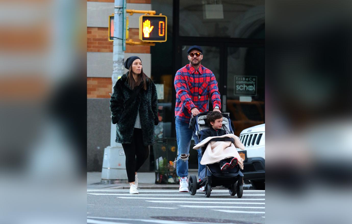 Justin Timberlake and Jessica Biel Take Son For Walk In NYC