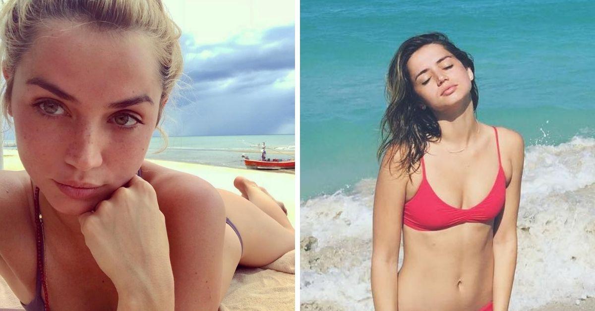 Split photos of Ana de Armas