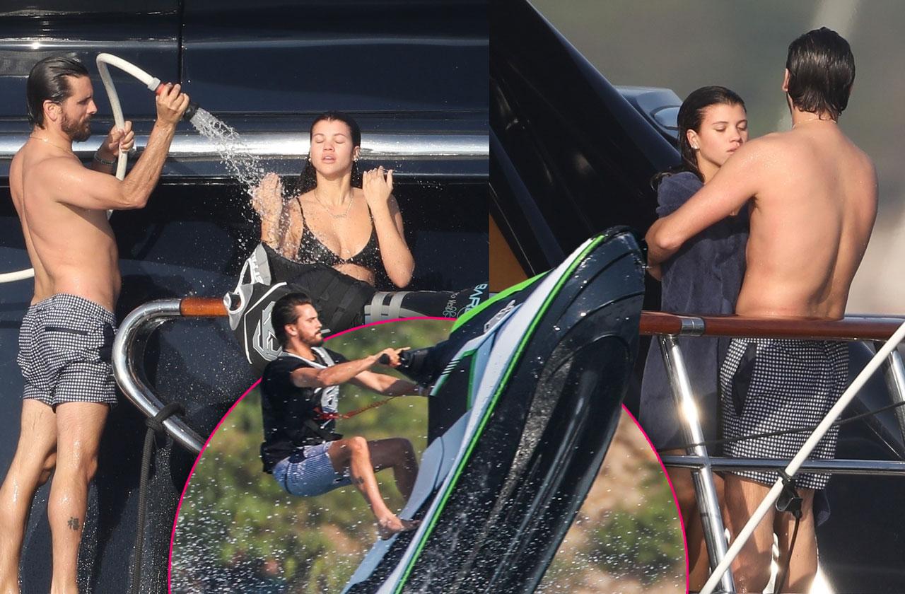 //scott disick sofia richie yacht slide fun pp