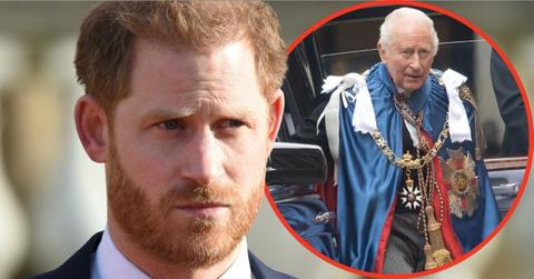 Split photos of Prince Harry and King Charles